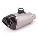 DB Killer Auspuffdämpfer 54,5 mm Einsätze für Auspuffendrohre Edelstahl Silber Universell Für Yamaha und BMW 4