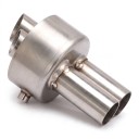 DB Killer Auspuffdämpfer für Motorräder 54,5 mm Zwei Rohre 22 und 19,5 mm Einlage für Endstück Edelstahl Silber Universell Yamaha und BMW 2