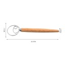 Deense deegklopper 32,7 cm met houten handvat RVS draadklopper met binnenlus Mengt deeg voor zuurdesem en pizza 6