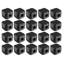 Prinderi autoadezive pentru cabluri 20 buc 20 x 20 x 15 mm Neomagnetice suporturi cu clichet Plastic Negru Pentru cabluri de până la 7 mm Pe birou 1