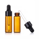 10 glazen flesjes met pipet 5 ml 6,3 x 1,6 cm Bruin amberglas Navulbare flesjes voor essentiële oliën en parfums 3