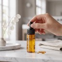 10 glazen flesjes met pipet 5 ml 6,3 x 1,6 cm Bruin amberglas Navulbare flesjes voor essentiële oliën en parfums 8