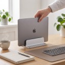 Vertikal stativ til bærbar computer 13 til 17 tommer Justerbar bredde 1,4 til 7,3 cm Aluminiumlegering Til pladsbesparelse 4