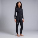Dames volledige neopreen duikpak 3 mm met rits op de rug en een hoge kraag met lange mouwen en pijpen 3
