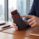 Men's Wallet with Sliding Card Holder and RFID Protection 10 x 7.5 x 2 cm PU Leather Up to 14 Cards and Banknotes 2