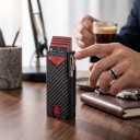 Men's Wallet with Sliding Card Holder and RFID Protection 10 x 7.5 x 2 cm PU Leather Up to 14 Cards and Banknotes 6