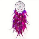 Lapaçador de sonhos 73 cm com círculo de 16 cm e penas densas Decoração boho suspensa para parede Dreamcatcher para o quarto e o quarto 10
