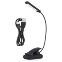 Lámpara LED con clip 6 W Un brazo flexible Regulable Alimentación USB o 3 x AAA Negra Para partituras, libros, portátiles y cabeceros de cama 5