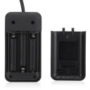 Lámpara LED con clip 6 W Un brazo flexible Regulable Alimentación USB o 3 x AAA Negra Para partituras, libros, portátiles y cabeceros de cama 8