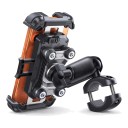 Joyroom telefonholder til motorcykel med vibrationsdæmpning og kugleled til telefoner 4,7–7 tommer Sikkerhedslås Aluminium og ABS Til styr 1