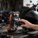 Joyroom telefonholder til motorcykel med vibrationsdæmpning og kugleled til telefoner 4,7–7 tommer Sikkerhedslås Aluminium og ABS Til styr 2