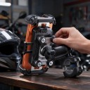 Joyroom telefonholder til motorcykel med vibrationsdæmpning og kugleled til telefoner 4,7–7 tommer Sikkerhedslås Aluminium og ABS Til styr 3