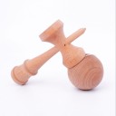 Kendama Unbunt zum eigenen Bemalen 18 cm Kugel 6 cm Nussbaum Holz Japanisches Spiel mit Kugel an Schnur Für Kinder und Erwachsene 5