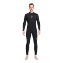 Men's Full-Body Neoprene Diving Suit 3 mm with Back Zip and High Collar with Long Sleeves and Legs 1