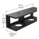 Laptop Holder Under Desk Set of 3 Metal Holders and 6 Screws For Devices Up to 2.5 cm Black Storage System for Laptop Mac Mini and Keyboard 6