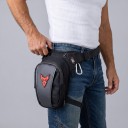Geantă pentru motocicletă pe picior, impermeabilă, borsetă 29 x 29 x 10–15 cm, Oxford, Neagră, Crossbody și pe umăr, pentru călătorii 3