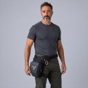 Geantă pentru motocicletă pe picior, impermeabilă, borsetă 29 x 29 x 10–15 cm, Oxford, Neagră, Crossbody și pe umăr, pentru călătorii 4