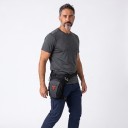 Geantă pentru motocicletă pe picior, impermeabilă, borsetă 29 x 29 x 10–15 cm, Oxford, Neagră, Crossbody și pe umăr, pentru călătorii 5