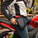Geantă pentru motocicletă pe picior, impermeabilă, borsetă 29 x 29 x 10–15 cm, Oxford, Neagră, Crossbody și pe umăr, pentru călătorii 9