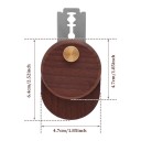 Couteau à pain pliant 6,4 x 4,7 cm avec 10 lames de rechange Poignée en bois et lame en acier inoxydable Pour couper du pain au levain 9