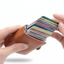 Funda para tarjetas de crédito con protección RFID y 2 cajas de aluminio extraíbles 10 x 7 x 3 cm Para 12 tarjetas de cuero PU 2