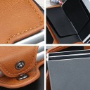 Funda para tarjetas de crédito con protección RFID y 2 cajas de aluminio extraíbles 10 x 7 x 3 cm Para 12 tarjetas de cuero PU 8