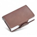 Funda para tarjetas de crédito con protección RFID y 2 cajas de aluminio extraíbles 10 x 7 x 3 cm Para 12 tarjetas de cuero PU 9