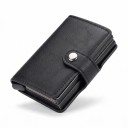 Funda para tarjetas de crédito con protección RFID y 2 cajas de aluminio extraíbles 10 x 7 x 3 cm Para 12 tarjetas de cuero PU 10