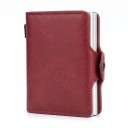 Funda para tarjetas de crédito con protección RFID y 2 cajas de aluminio extraíbles 10 x 7 x 3 cm Para 12 tarjetas de cuero PU 13