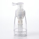 Powder and Talc Spray 140 ml Refillable Bottle with Pump and Nozzle Transparent Plastic For Talc for Barbershop and Travel 1