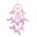 Lapač snů se dvěma kruhy 11 cm a 7 cm s peřím délka 46 cm Závěsná dekorace na zeď Dreamcatcher do ložnice i pokoje 5