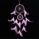 Lapač snů se dvěma kruhy 11 cm a 7 cm s peřím délka 46 cm Závěsná dekorace na zeď Dreamcatcher do ložnice i pokoje 6