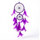 Lapač snů se dvěma kruhy 11 cm a 7 cm s peřím délka 46 cm Závěsná dekorace na zeď Dreamcatcher do ložnice i pokoje 7