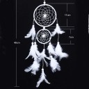 Lapač snů se dvěma kruhy 11 cm a 7 cm s peřím délka 46 cm Závěsná dekorace na zeď Dreamcatcher do ložnice i pokoje 10