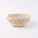 Kulatá ošatka na chléb 23 x 8 cm s látkovou vložkou Košík na kynutí kváskového těsta Světlá přírodní barva Pečení domácího chleba 1