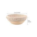 Kulatá ošatka na chléb 23 x 8 cm s látkovou vložkou Košík na kynutí kváskového těsta Světlá přírodní barva Pečení domácího chleba 6