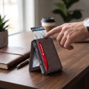 Men's Wallet with Sliding Card Holder RFID and Magnetic Closure 10.6 x 7.6 x 1.3 cm PU Leather Banknote Clip 5