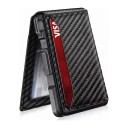 Men's Wallet with Sliding Card Holder RFID and Magnetic Closure 10.6 x 7.6 x 1.3 cm PU Leather Banknote Clip 8