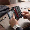 Men's Wallet with Sliding Card Holder RFID and Magnetic Closure 10.6 x 7.6 x 1.3 cm PU Leather Banknote Clip 9