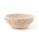 Kulatá ošatka na chléb 25 x 8 cm s látkovou vložkou Košík na kynutí kváskového těsta Světlá přírodní barva Pečení domácího chleba 1