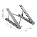 Laptop Stand with 8-in-1 Docking Station HDMI 2x USB-A SD and TF Card Reader USB-C PD 100 W Aluminium Alloy Grey Foldable and Portable 5
