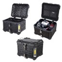 Aluminium-Motorradkoffer 45 l Wasserdicht Abschließbar 42 x 34 x 33 cm Aluminiumlegierung Schwarz Helm- und Werkzeugbox Topcase 3