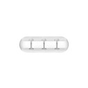 Organizator de cabluri din silicon cu 3 găuri 82 x 22 x 17 mm Suport autoadeziv pentru cabluri de până la 5 mm Alb Pentru birou și mașină 1