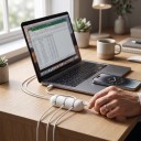 Organizator de cabluri din silicon cu 3 găuri 82 x 22 x 17 mm Suport autoadeziv pentru cabluri de până la 5 mm Alb Pentru birou și mașină 5