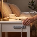 Organizator de cabluri din silicon cu 5 găuri 116 x 22 x 17 mm Suport autoadeziv pentru cabluri de până la 5 mm Gri Pentru birou și mașină 4
