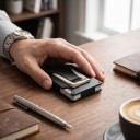 Men's Aluminium Wallet with RFID Protection and Banknote Clip 8.6 x 5.4 x 0.8 cm For 1 to 12 Cards Minimalist 2