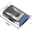 Men's Aluminium Wallet with RFID Protection and Banknote Clip 8.6 x 5.4 x 0.8 cm For 1 to 12 Cards Minimalist 5