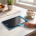 LCD Drawing Tablet for Children 6.5 Inches 17.5 x 11 cm Colour Display One-Button Erase Lock Pen Drawing and Writing 6