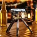 Faltbarer magnetischer Ständer für Laptop, Tablet und Mobiltelefon Aluminiumlegierung 8 Höhenpositionen Zusammengeklappt 18 x 5,8 cm Grau Tragbar 4