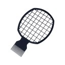 Cepillo para rizos afro 1 ud. Cepillo de rejilla con peine Compacto, ligero y negro Para cabello natural y rizado, así como pelucas de cabello natural 3